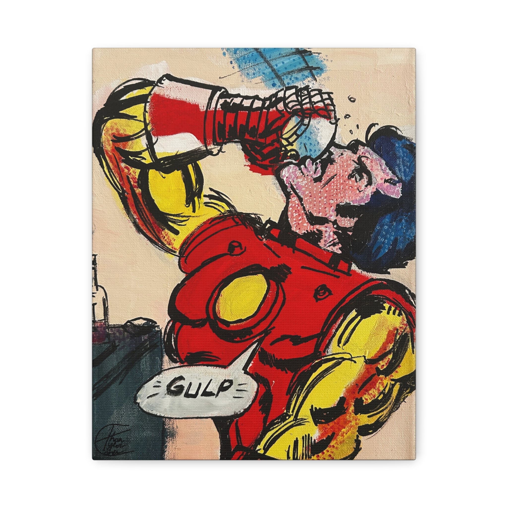 "Tony"– Iron Man Pop Art Canvas 70s Comic Panel