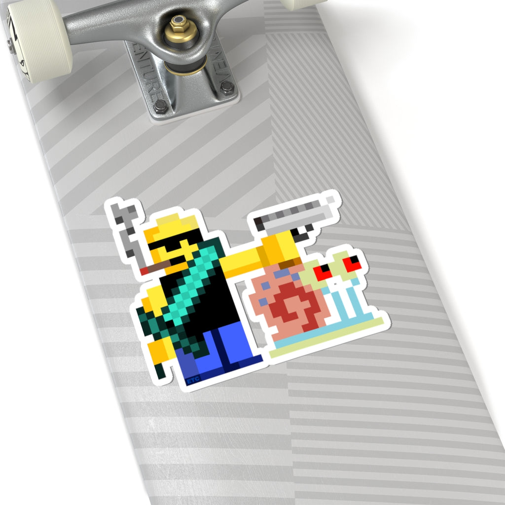 Badass Lego Man with Gary Kiss-Cut Sticker