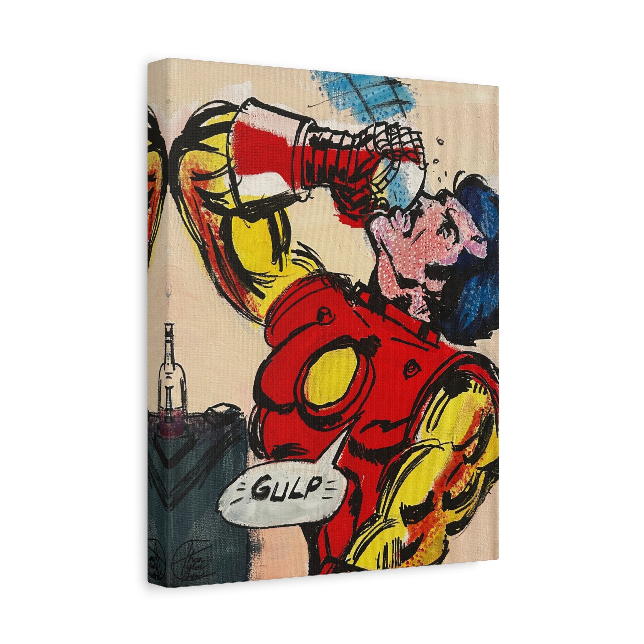 "Tony"– Iron Man Pop Art Canvas 70s Comic Panel
