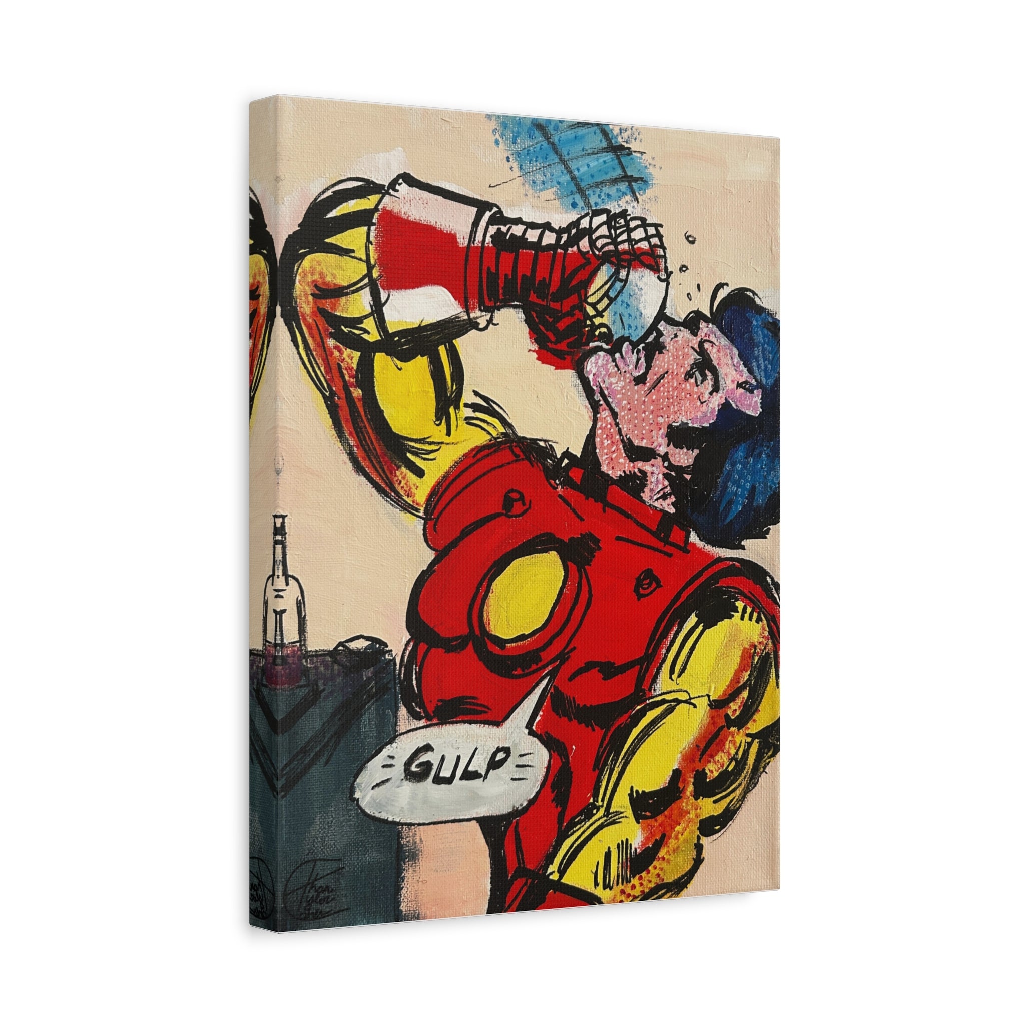 "Tony"– Iron Man Pop Art Canvas 70s Comic Panel