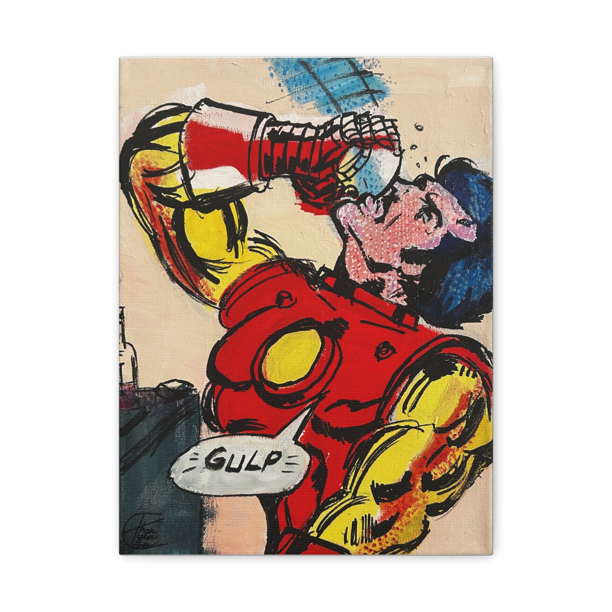 "Tony"– Iron Man Pop Art Canvas 70s Comic Panel