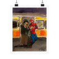Spider-Man Subway Art Poster — Matte Vertical Pop Culture Print