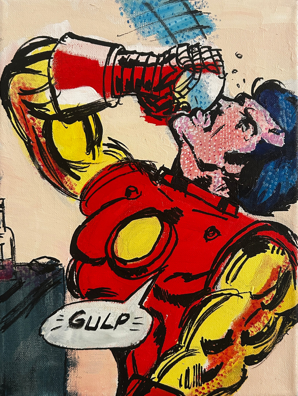 "Tony"– Iron Man Pop Art Canvas 70s Comic Panel