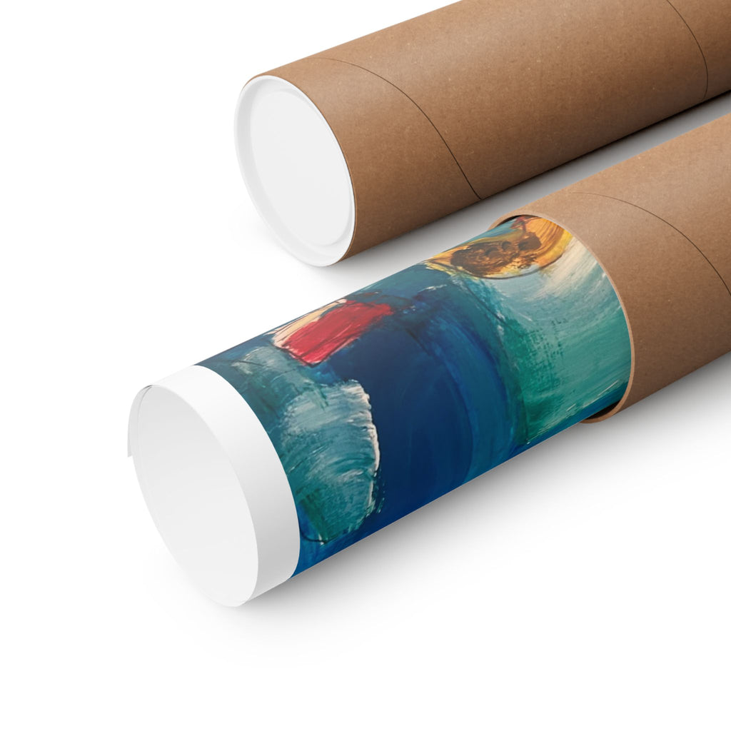 "Giraffe Doomscrolling on his Phone in Bed" Fine Art Print